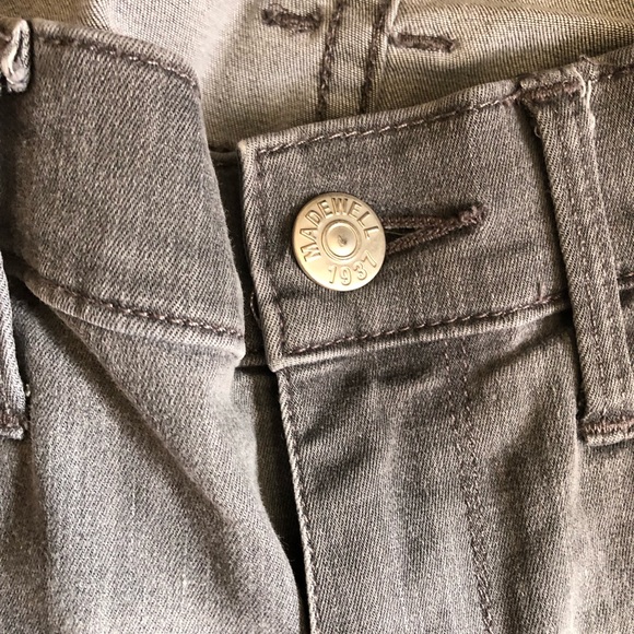 Madewell Faded Gray Jeans with side zippers - Picture 5 of 13